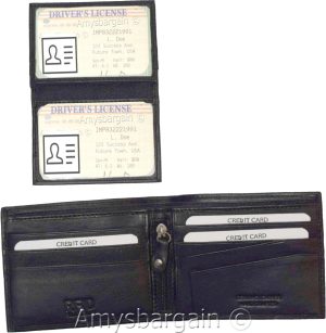 men's wallwt rfid men's leather wallet 2 bifold genuine leather 2 id new in box - Image 11