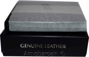 men's wallwt rfid men's leather wallet 2 bifold genuine leather 2 id new in box - Image 3