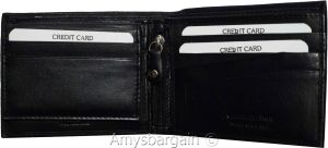 men's wallwt rfid men's leather wallet 2 bifold genuine leather 2 id new in box - Image 7