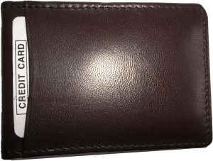 money clip leather money clip credit cards id window metal clip bifold wallet - Image 12