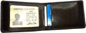 money clip leather money clip credit cards id window metal clip bifold wallet - Image 3