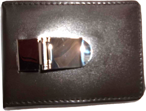 money clip leather money clip credit cards id window metal clip bifold wallet - Image 5