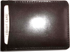 money clip leather money clip credit cards id window metal clip bifold wallet - Image 6