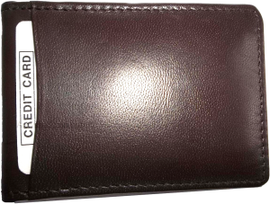 money clip leather money clip credit cards id window metal clip bifold wallet - Image 7
