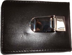 money clip leather money clip credit cards id window metal clip bifold wallet - Image 8