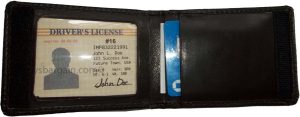 money clip leather money clip credit cards id window metal clip bifold wallet - Image 10