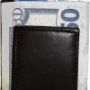 new leather money clip black magnetic money clip bills holder leather case new
