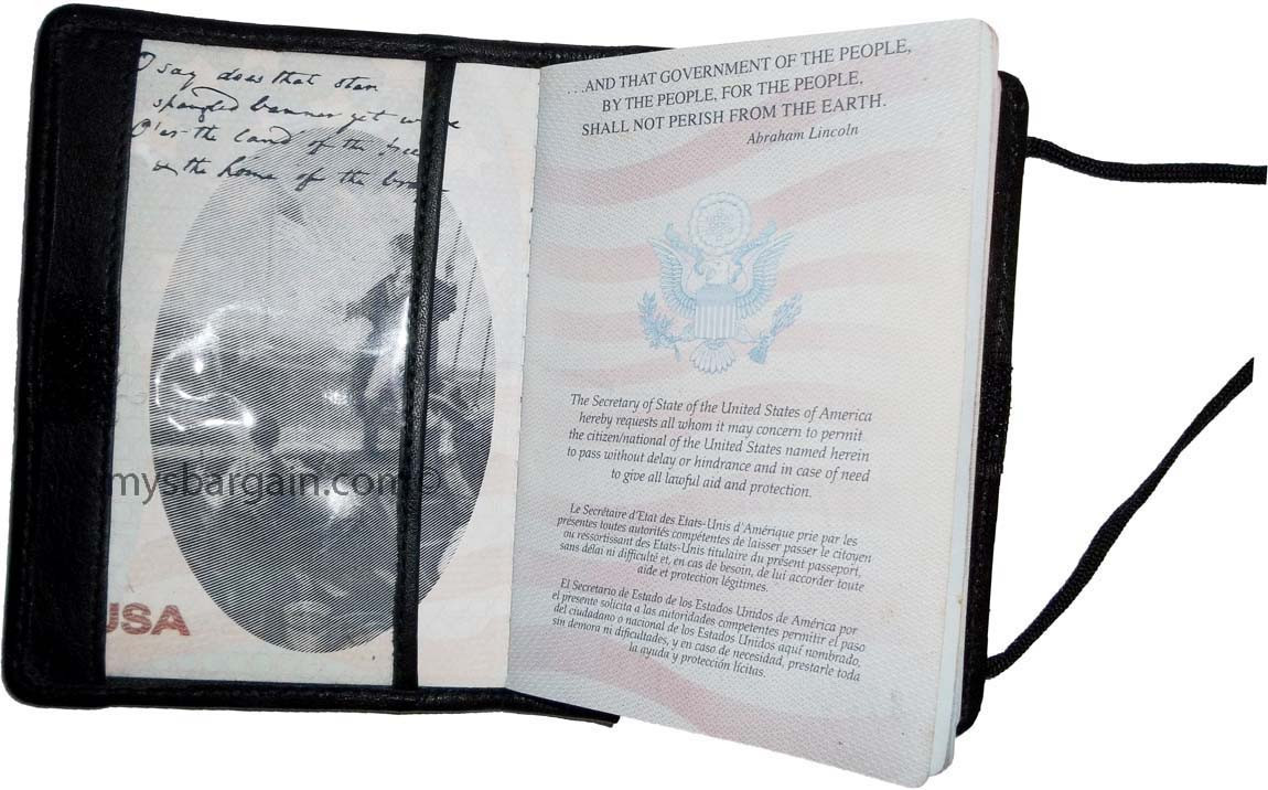 new leather passport case passport wallet credit atm card case id holder - Image 12