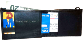 new style bifold leather man’s wallet 8 credit card spaces id window bifold