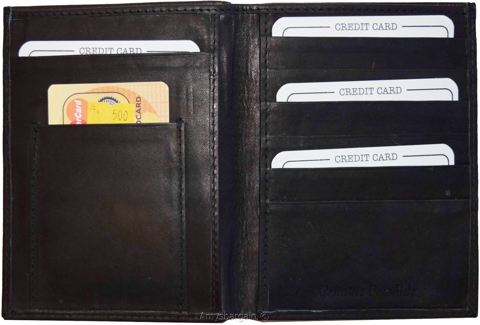 passport cover USA leather wallet black passport case real genuine leather case - Image 5