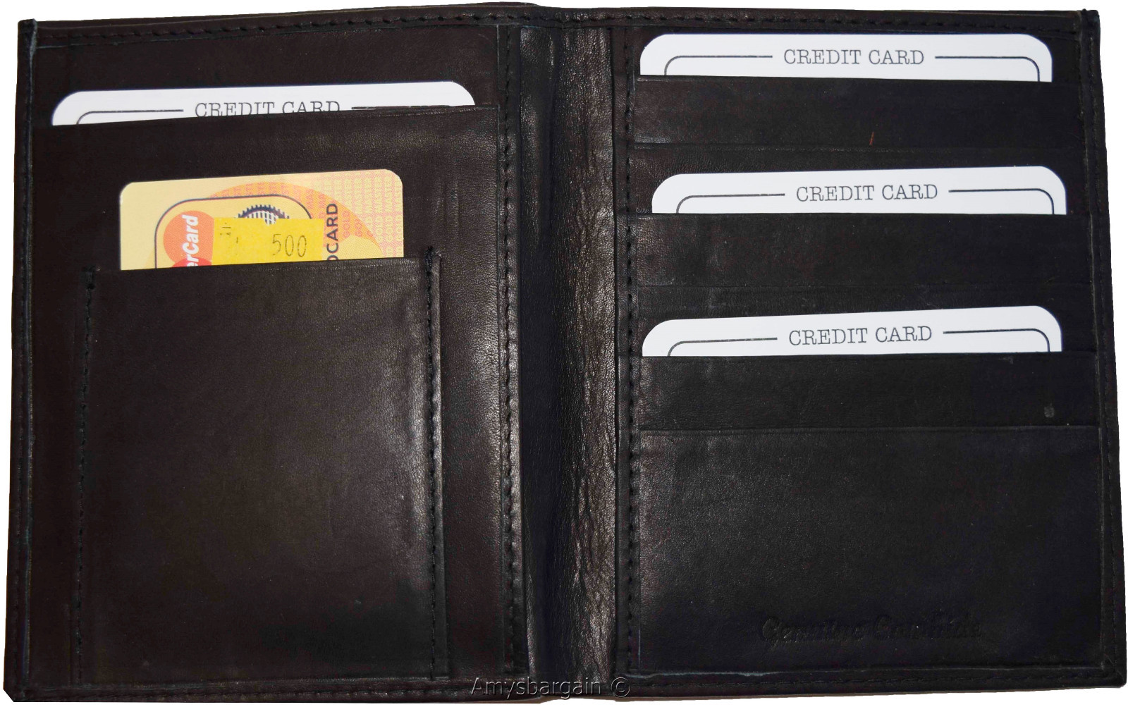 passport cover USA leather wallet black passport case real genuine leather case - Image 6