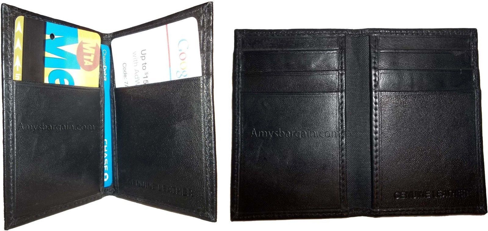 2 Black skinny leather 6 business and credit card case, leather card case BNWT - Image 7