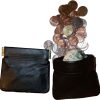 2 New Leather Squeeze change purse with Credit card space change purse