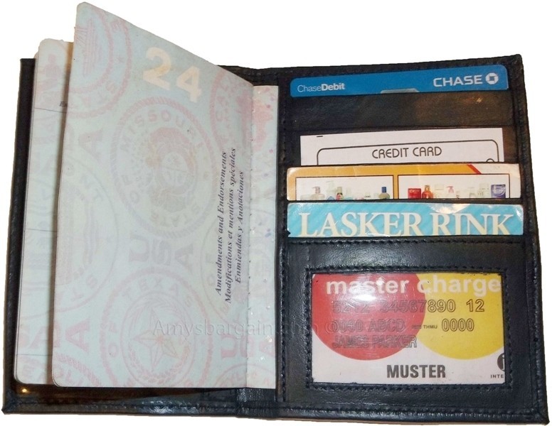 2 New USA Leather passport case, wallet 4 credit ATM ID card, passport case #38 - Image 7