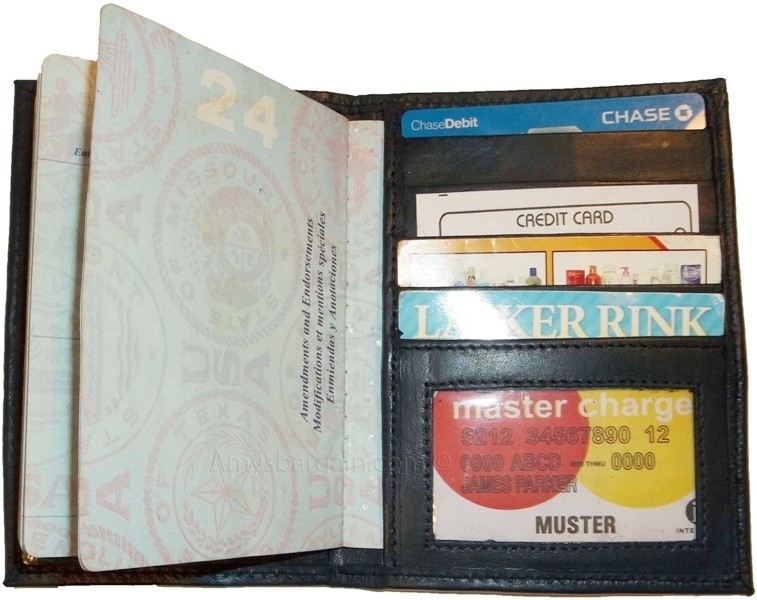 2 New USA Leather passport case, wallet 4 credit ATM ID card, passport case #38 - Image 8