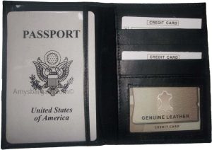 2 New USA Leather passport case wallet credit ATM card case ID holder Brand New - Image 12