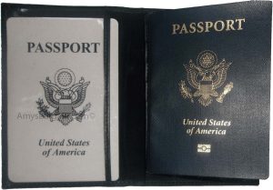2 New USA Leather passport case wallet credit ATM card case ID holder Brand New - Image 3