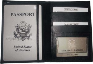 2 New USA Leather passport case wallet credit ATM card case ID holder Brand New - Image 7