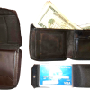 2 New Zip around men's Leather wallet 1 Block 1 Brown unbranded Zip, Bifold bnwt