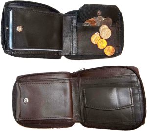 2 New Zip around men's Leather wallet 1 Block 1 Brown unbranded Zip, Bifold bnwt - Image 6