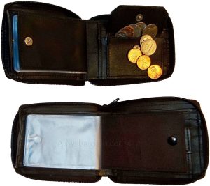 2 New Zip around men's Leather wallet 1 Block 1 Brown unbranded Zip, Bifold bnwt - Image 7