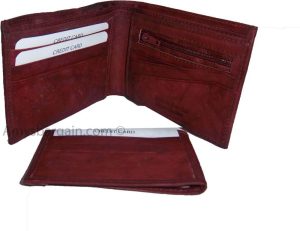 2-in-1 Wine Leather Man's Wallet 9 Card Spaces 2 ID windows 3 bill pockets new