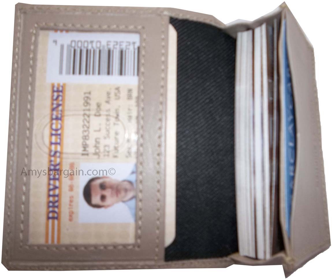 2 women men's Leather Business Credit Card ID card case fifty cards holder bnwt - Image 5