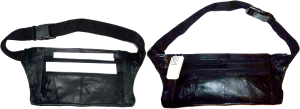 3 Flat Leather waist pouch. waist bag, leather bag, Fanny pack Flat pack Br new - Image 3