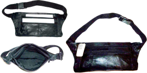 3 Flat Leather waist pouch. waist bag, leather bag, Fanny pack Flat pack Br new - Image 10