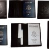 6 new USA leather passport case wallet credit atm card case id holder brand new