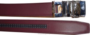 Burgund Leather Men’s Belt XL Automatic lock Dress / Casual belt adjustable belt - Image 11