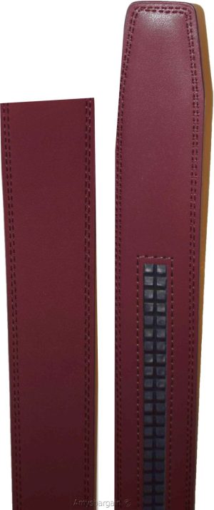 Burgund Leather Men’s Belt XL Automatic lock Dress / Casual belt adjustable belt - Image 13