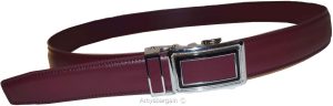 Burgund Leather Men’s Belt XL Automatic lock Dress / Casual belt adjustable belt - Image 4