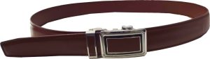Burgund Leather Men’s Belt XL Automatic lock Dress / Casual belt adjustable belt - Image 5
