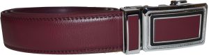 Burgund Leather Men’s Belt XL Automatic lock Dress / Casual belt adjustable belt - Image 7
