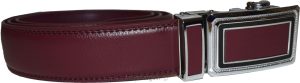 Burgund Leather Men’s Belt XL Automatic lock Dress / Casual belt adjustable belt - Image 8