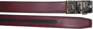 Burgund Leather Men’s Belt XL Automatic lock Dress / Casual belt adjustable belt - Image 9