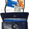 Business card case card holder w/ neck string 30 business cards clear ID window