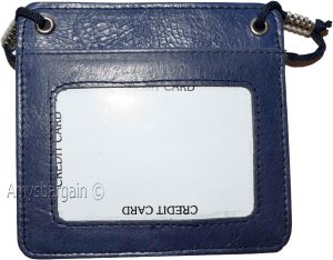 Business card case card holder w/ neck string 30 business cards clear ID window - Image 6