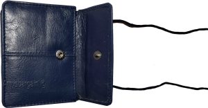 Business card case card holder w/ neck string 30 business cards clear ID window - Image 9