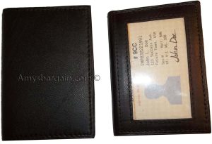Business card case new slim leather credit business card case 2 ID 3 Card spaces - Image 10