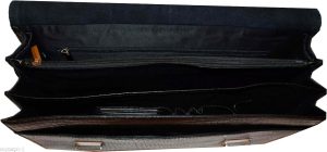 Crocodile Skin Printed Leather Briefcase Black Business Attaché case New sac bag - Image 13