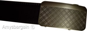 Genuine leather men's ratchet belt men’s casual adjustable automatic buckle 50”* - Image 5