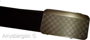 Genuine leather men's ratchet belt men’s casual adjustable automatic buckle 50”* - Image 7