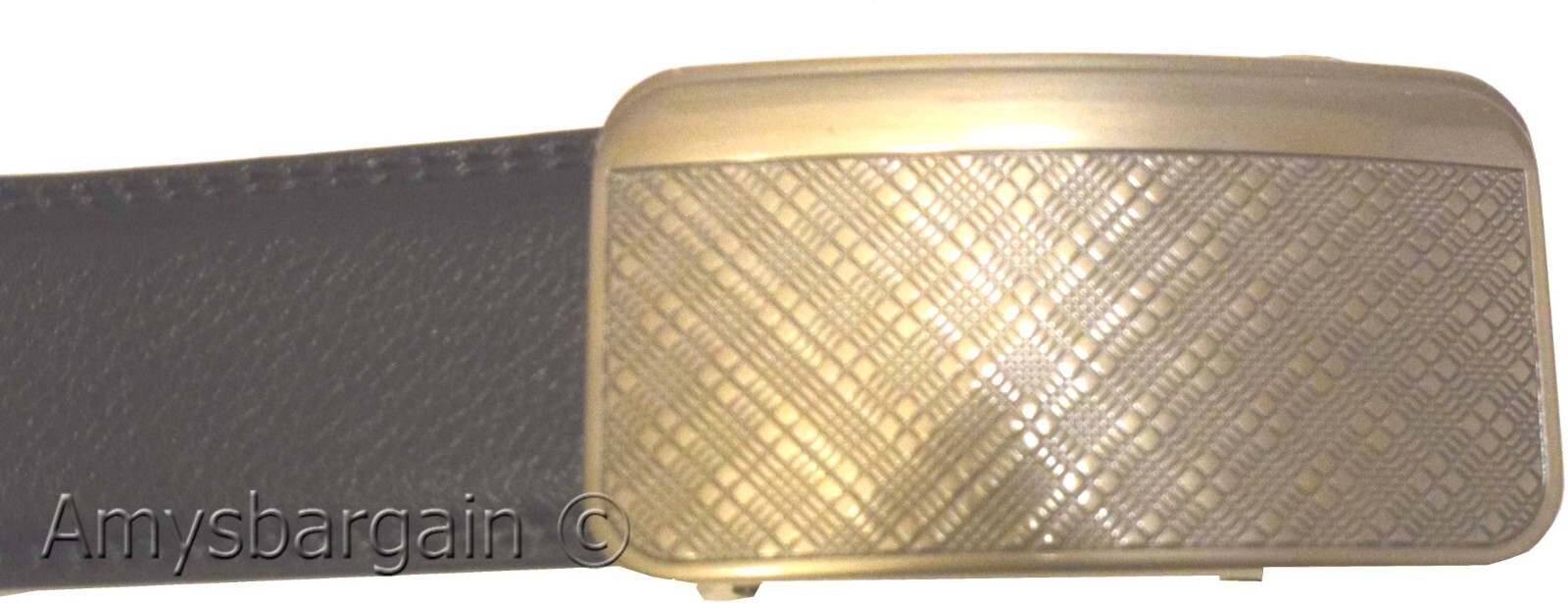 Genuine leather men's ratchet belt men’s casual adjustable automatic buckle 50”*