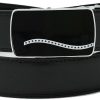 Genuine leather men's ratchet belt men’s casual adjustable automatic buckle 50”