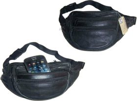Lat of 2 New Leather waist pouch waist bag leather bag new Fanny pack strap bag