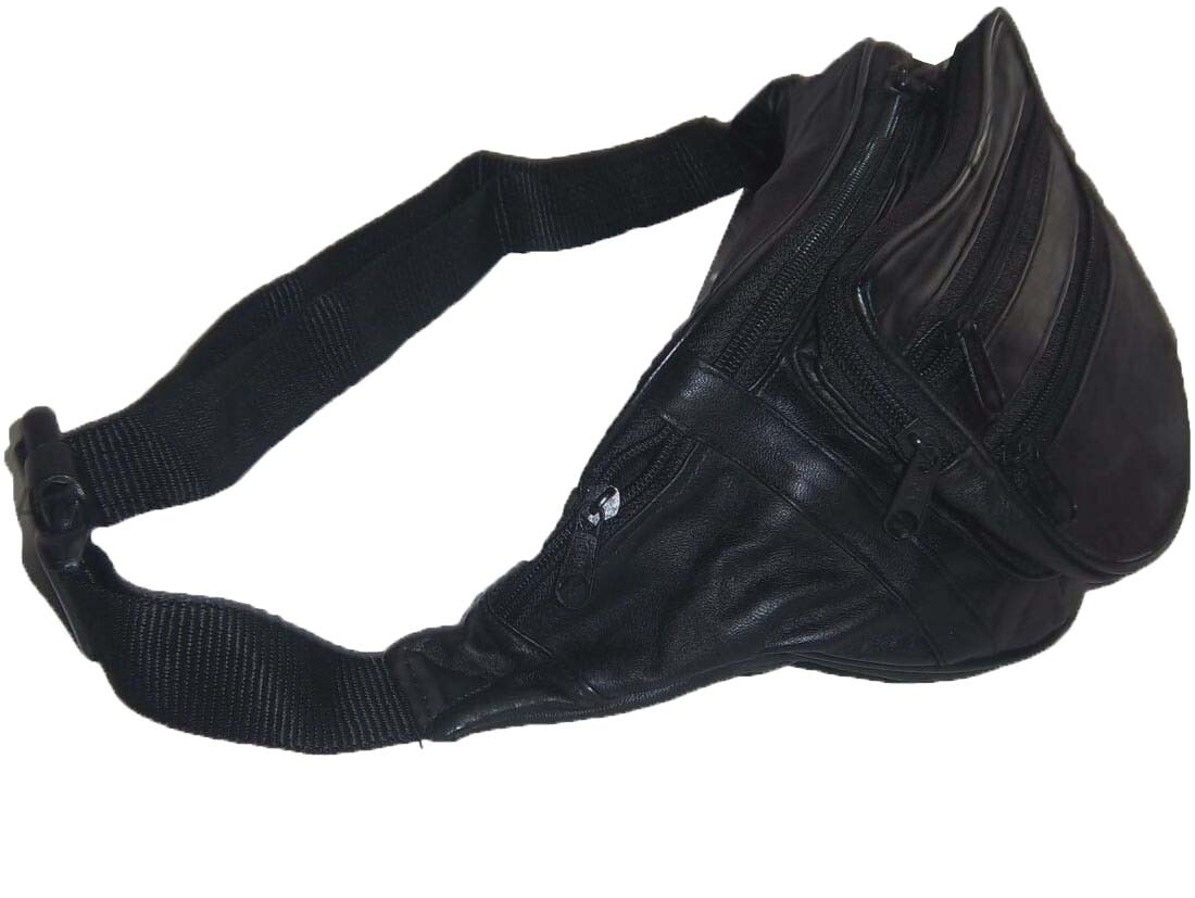 Lat of 2 New Leather waist pouch waist bag leather bag new Fanny pack strap bag - Image 5