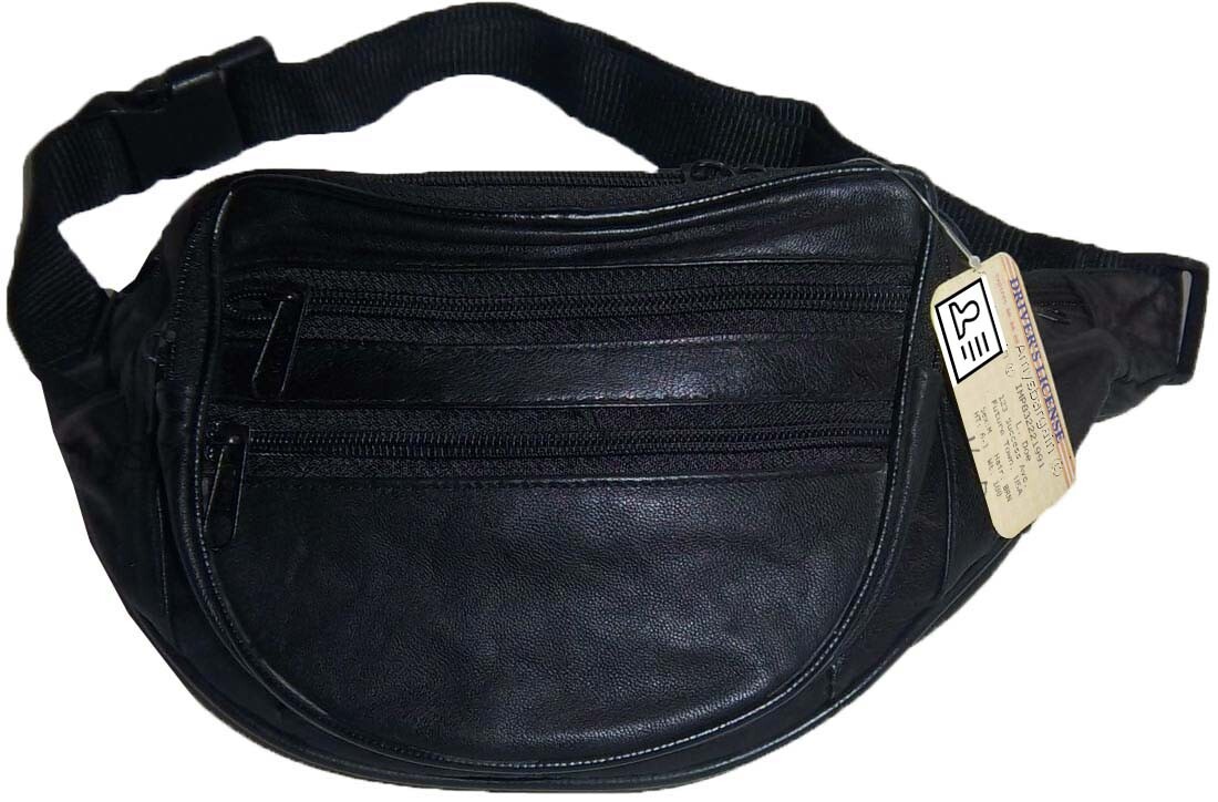 Lat of 2 New Leather waist pouch waist bag leather bag new Fanny pack strap bag - Image 9
