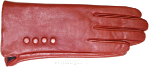 Leather gloves. Woman's Size (L) Red Leather Red winter Gloves. Dress Gloves BN - Image 6